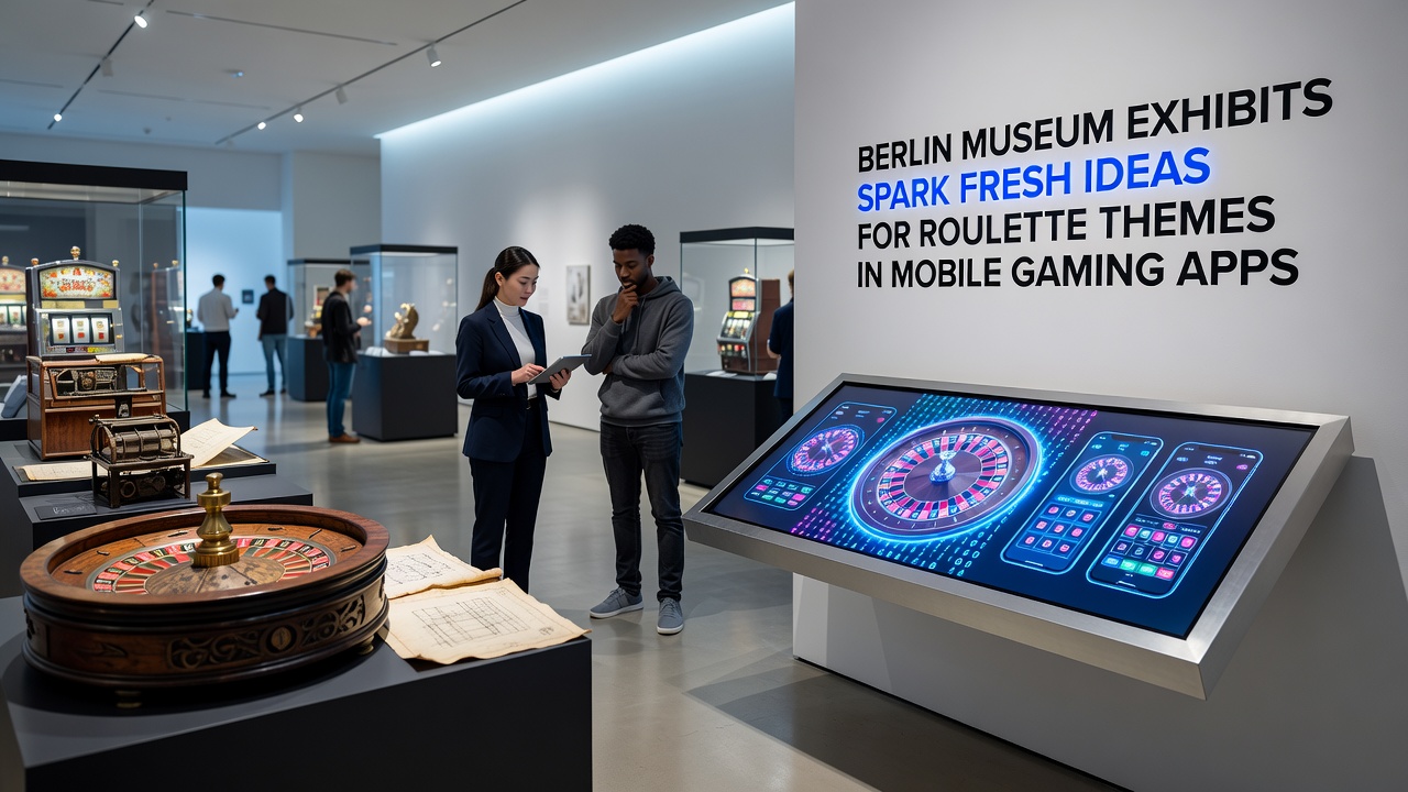 Mobile Gaming-App mit Roulette-Rad inspiriert von Berliner Museumsausstellungen und antiken Designs