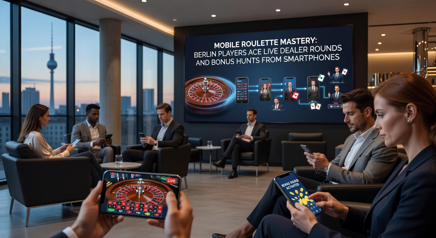 Smartphone-Bildschirm mit Live-Roulette-Tisch, Dealer und aktiven Bonus-Multiplikatoren