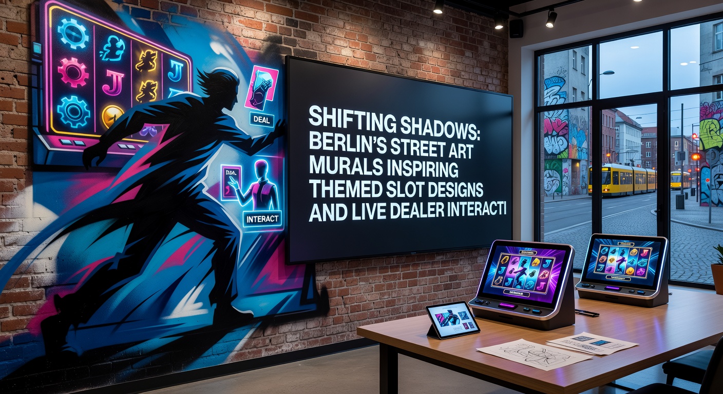 Mobile Bildschirme mit Live-Dealer-Tischen und street-art-inspirierten Designs in Berliner Umgebung